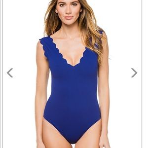 Marysia Swim Antibes Scallop Plunge One Piece